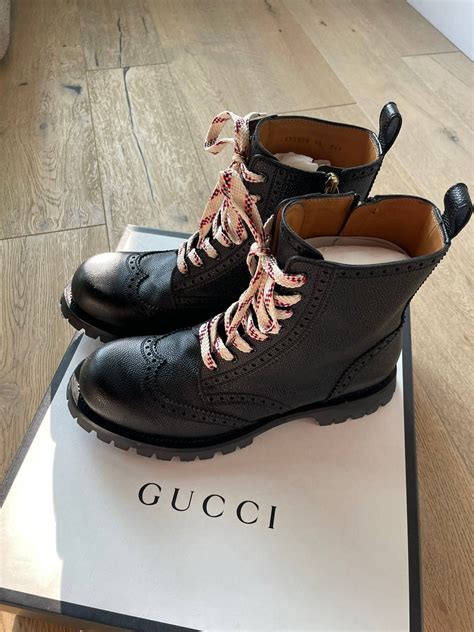 used gucci combat boots